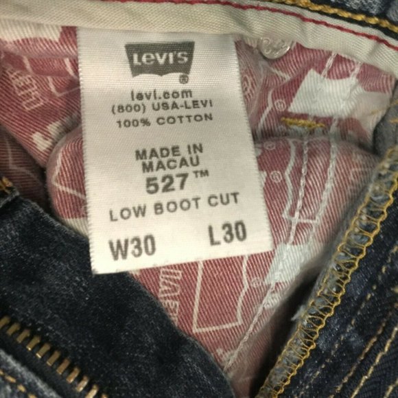 LEVI'S 527 Low Bootcut Mens Cut Off Jean Shorts - Picture 8 of 8